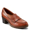 Easy Spirit Women's Charli Casual Slip-on Loafers In Medium Brown Leather
