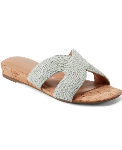 Easy Spirit Women's Christy Slip On Casual Flat Sandals In Light Blue