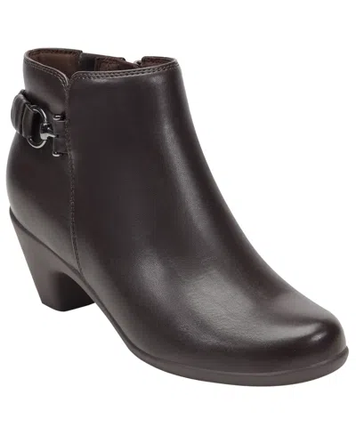 Easy Spirit Women's Clemens Block Heel Booties In Brown