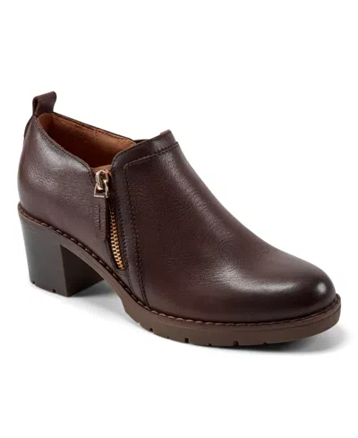 EASY SPIRIT WOMEN'S COSA EFLEX SIDE ZIP BLOCK HEEL SHOOTIES