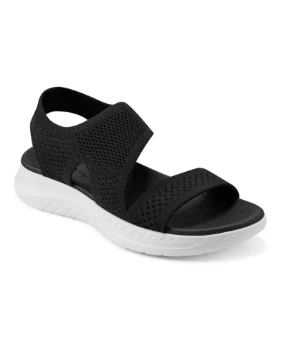 Easy Spirit Women's Dailyn Lightweight Sporty Flat Sandals In Black