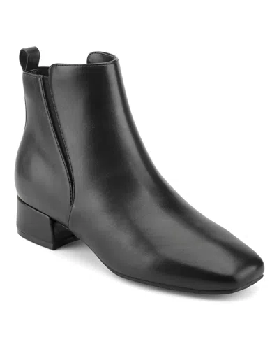 Easy Spirit Women's Dale Low Block Heel Booties In Black