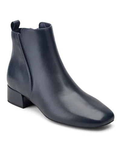 Easy Spirit Women's Dale Low Block Heel Booties In Blue