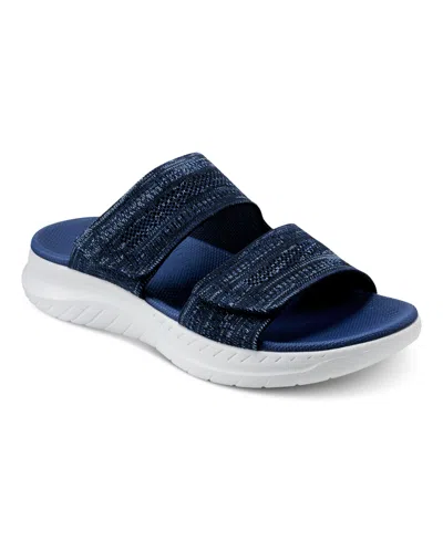 Easy Spirit Women's Dashtyn Double Band Lightweight Slip-on Sandals In Blue