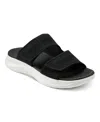 Easy Spirit Women's Dashtyn Double Band Lightweight Slip-on Sandals In Black