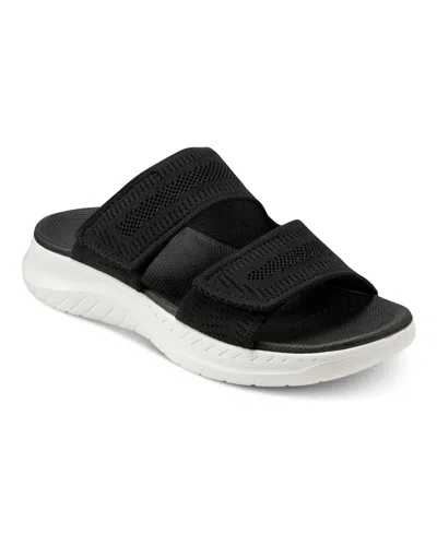 Easy Spirit Women's Dashtyn Double Band Lightweight Slip-on Sandals In Black