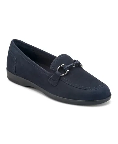Easy Spirit Women's Davilla Suede Moc-toe Loafers In Blue