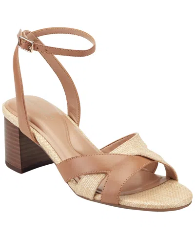 Easy Spirit Women's Delicia Block Heel Dress Sandals In Brown
