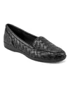 Easy Spirit Sedevitt19 Womens Woven Leather Flat Shoes In Black Woven Leather