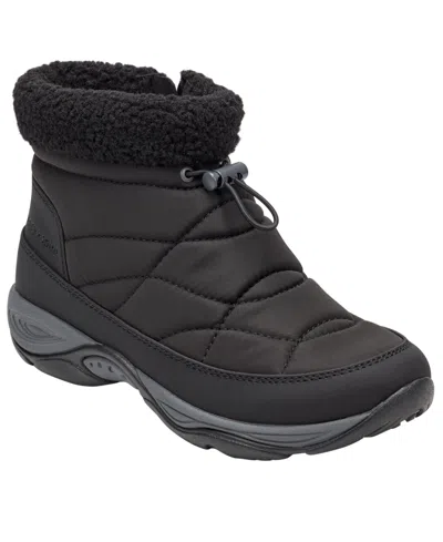 Easy Spirit Women's Eagan Cozy Cold Weather Walking Booties In Black