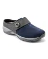 Easy Spirit Women's Edline Closed Toe Slip-on Casual Mules In Navy Suede