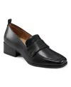Easy Spirit Darlene Womens Cushioned Footbed Leather Loafers In Black Leather