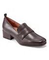 Easy Spirit Women's Eflex Darlene Slip-on Dress Loafers In Dark Brown Leather
