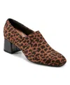 Easy Spirit Women's Eflex Denisa Block Heel Slip-on Dress Pumps In Leopard