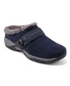 Easy Spirit Women's Elinn Slip-on Round Toe Casual Mules In Navy Suede