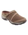 Easy Spirit Women's Equinox Round Toe Slip-on Casual Mules In Tan Suede