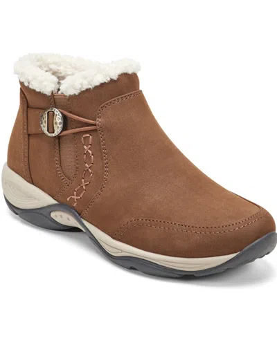 Easy Spirit Women's Erique Cozy Cold Weather Booties In Brown