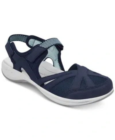 Easy Spirit Esplash Womens Mixed Media Suede Ankle Strap In Blue