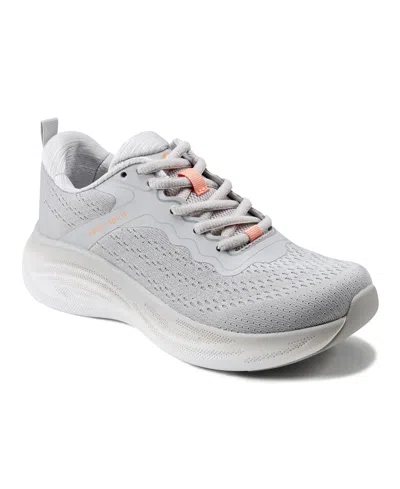 Easy Spirit Women's Gallop Round Toe Lace-up Casual Sneakers In Light Grey