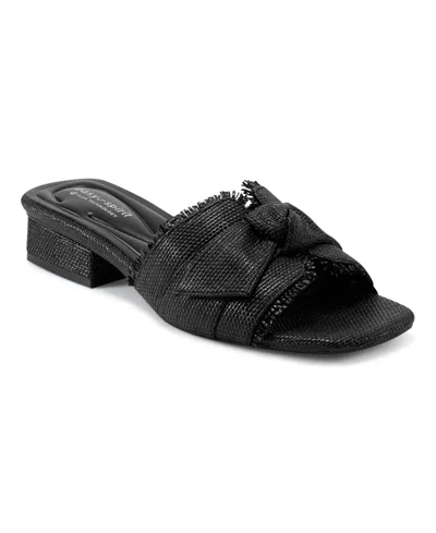 Easy Spirit Women's Girly Eflex Knotted Bow Dress Sandals In Black