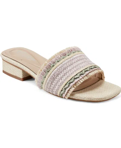 Easy Spirit Women's Graciela Raffia Block Heel Sandals
