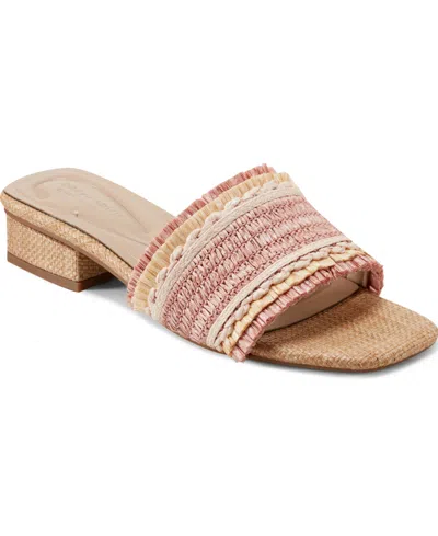 Easy Spirit Women's Graciela Raffia Block Heel Sandals