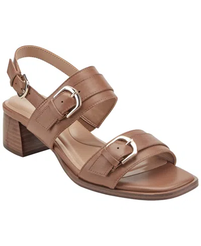 Easy Spirit Women's Hadiya Block Heel Dress Sandals In Brown