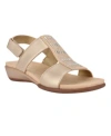 Easy Spirit Women's Hazel Open Toe Slingback Casual Sandals In Gold