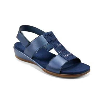 Easy Spirit Women's Hazel Flat Sandal In Dark Blue