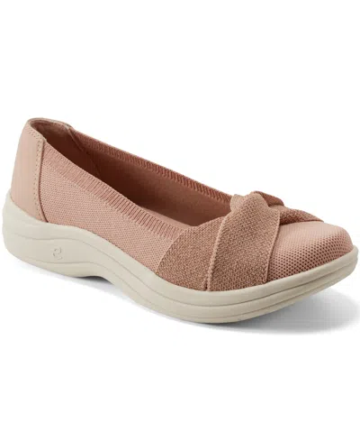 Easy Spirit Women's Heidy Knit Slip-on Flats In Light Pink,rose Gold