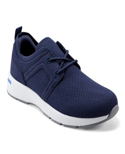 Easy Spirit Women's Hellen Round Toe Lace-up Casual Sneakers In Navy