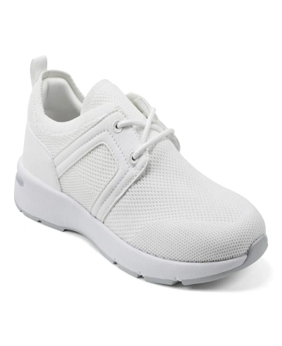 Easy Spirit Women's Hellen Round Toe Lace-up Casual Sneakers In White