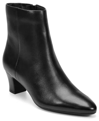 Easy Spirit Women's Isra Eflex Tapered Block Heel Dress Booties In Black