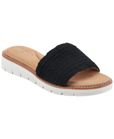 Easy Spirit Women's Jadyn Slip-on Flat Sandals In Black