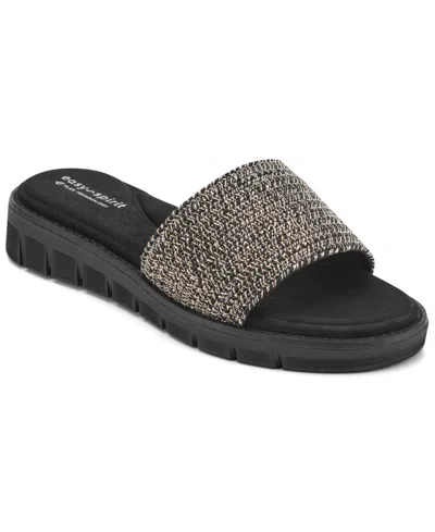 Easy Spirit Women's Jaeya Eflex Lightweight Slip-on Sandals In Gray