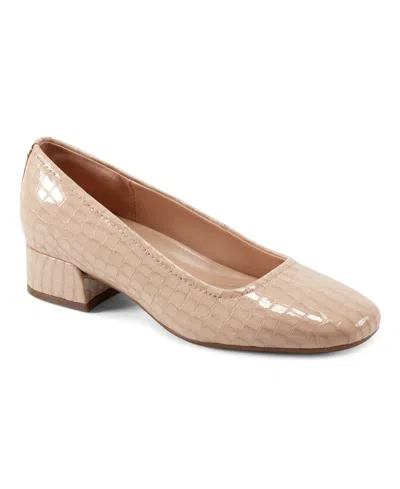 Easy Spirit Women's Jain Eflex Low Block Heel Pumps In Brown
