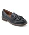 Easy Spirit Women's Janelle Slip-on Round Toe Casual Loafers In Navy Leather