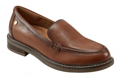 EASY SPIRIT WOMEN'S JAYLIN CASUAL LOAFERS IN MEDIUM BROWN LEATHER
