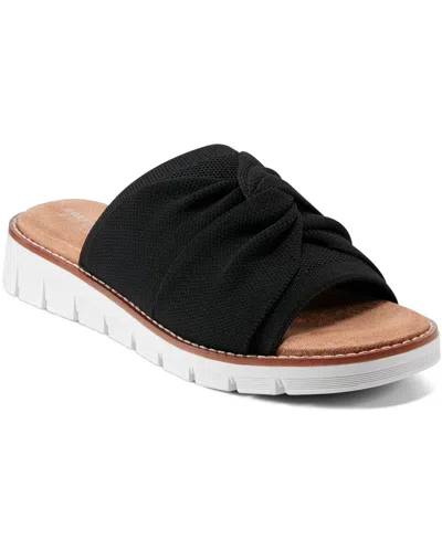 Easy Spirit Women's Josy Eflex Lightweight Knotted Sandals In Black