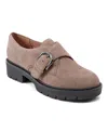 Easy Spirit Kasen Monk Strap Loafer In Taupe Suede