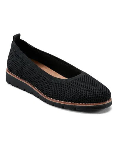 Easy Spirit Women's Kellina Eflex Lightweight Slip-on Flats In Black