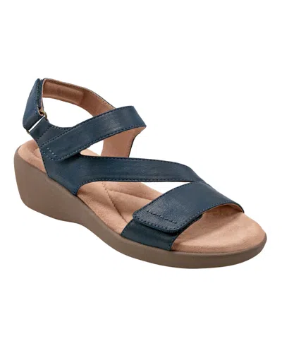 Easy Spirit Women's Kimberly Open Toe Strappy Casual Sandals In Navy