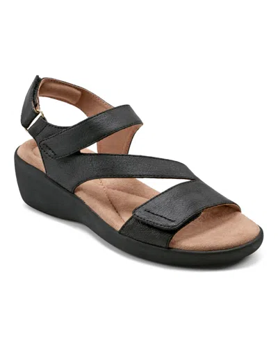 EASY SPIRIT WOMEN'S KIMBERLY STRAPPY LOW WEDGE SANDALS
