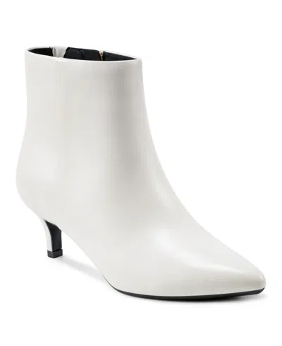 Easy Spirit Women's Laina Kitten Heel Booties In Ivory