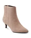 Easy Spirit Laina Pointed Toe Bootie In Taupe Suede