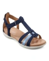Easy Spirit Leia 3 Womens Ankle Strap Open Toe T-strap Sandals In Navy,pearlized Blue