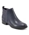 Easy Spirit Lorand Womens Faux Leather Zip Up Ankle Boots In Navy