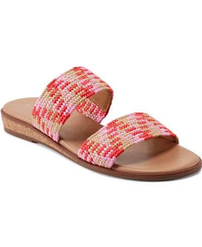 EASY SPIRIT WOMEN'S LOYAL WOVEN DOUBLE BAND SLIP-ON SANDALS
