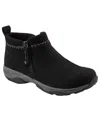 Easy Spirit Seepic Womens Leather Side Zipper Booties In Black