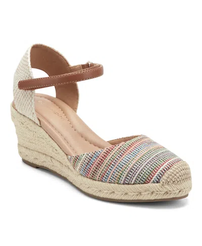 Easy Spirit Women's Makaylie Closed Toe Wedge Sandals In Multi